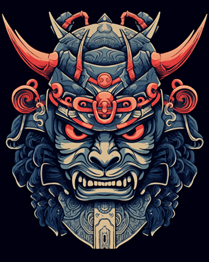 samurai helmet vector drawing, in the style of tokina opera 50mm f/1.4 ff, louis wain, massurrealism, kōshirō onchi, ambient occlusion, moyoco anno, meticulous linework precision