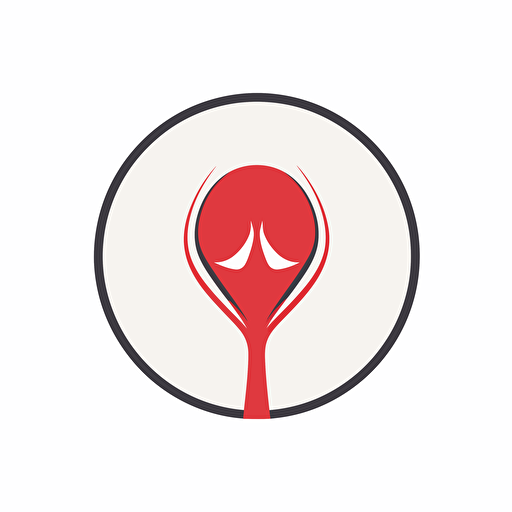 simple vector logo:: 1 tennis firm, detailed, white background