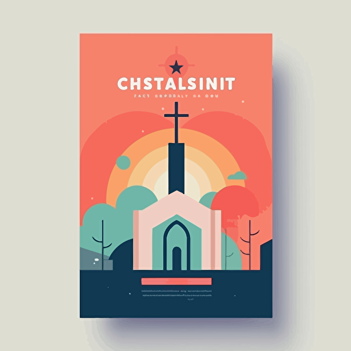 Christian event, minimal, vector poster