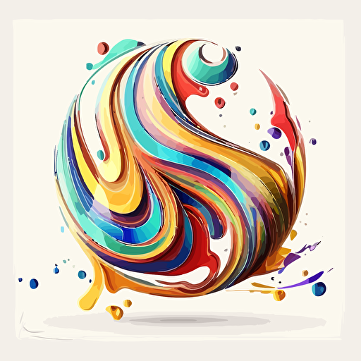 symbolic, iconic logo of marble , colorful vector, on white background