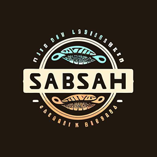 Very simple vector logo for a sushi bar in 2 colors