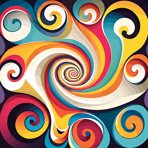 fun vector art, swirl patterns