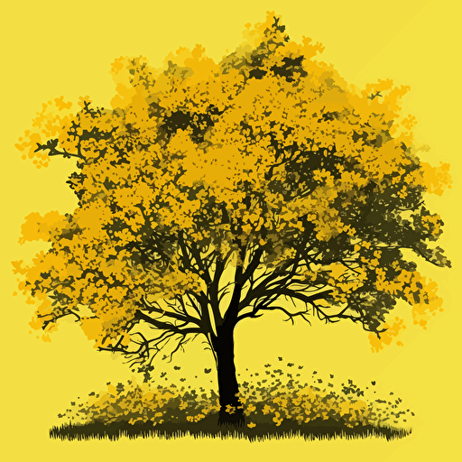 simple vector art of a mustard tree.