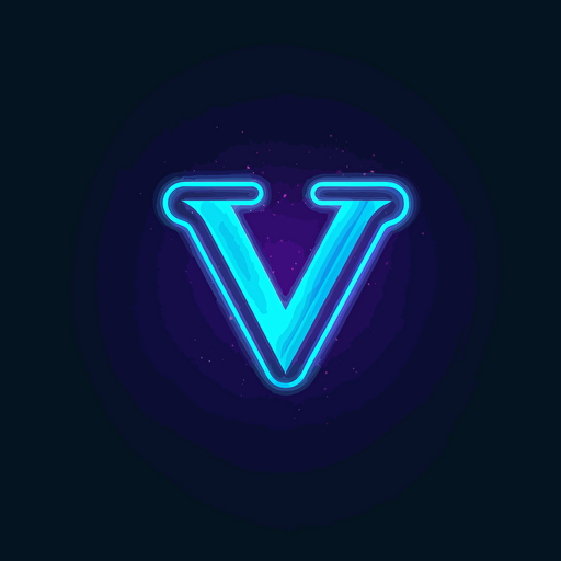 minimalistic logo, capital letter Y, vector, neon blue text color