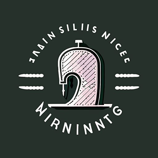 minimalistic Vector logo for sewing and plotting