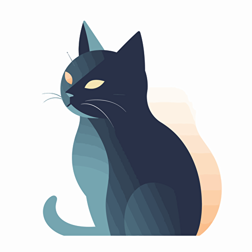 SVG, cat, minimalist, vector flat 2d