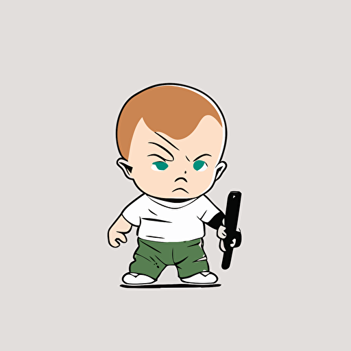 a small child facing up is shot in front, vector, illustration, full color, hd, cartoon, contour, white background