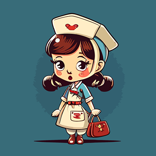 vector illustration nurse cartoon