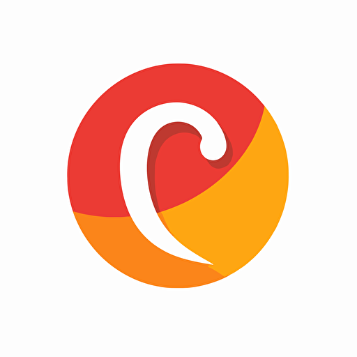 flat design style logo of a question mark, simple, vector, white background