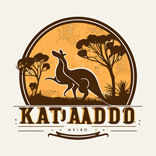 2d vector logo, kangaroo island