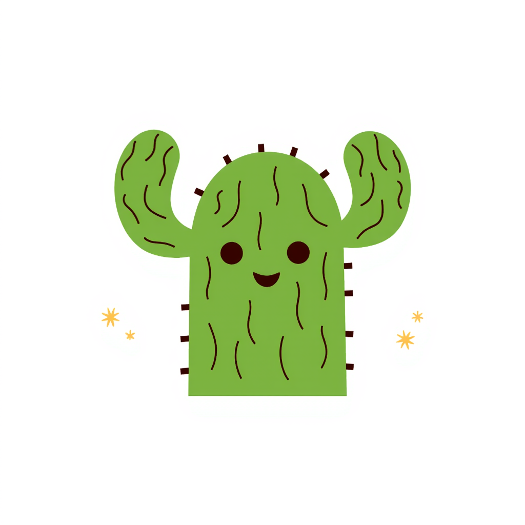 a cactus with a face