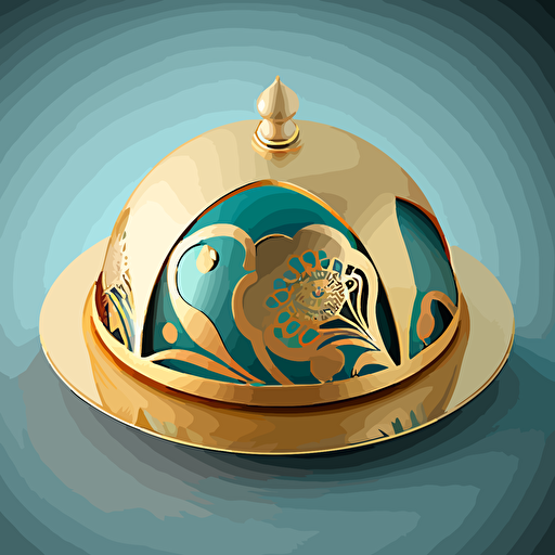 dome plate cover. vector art