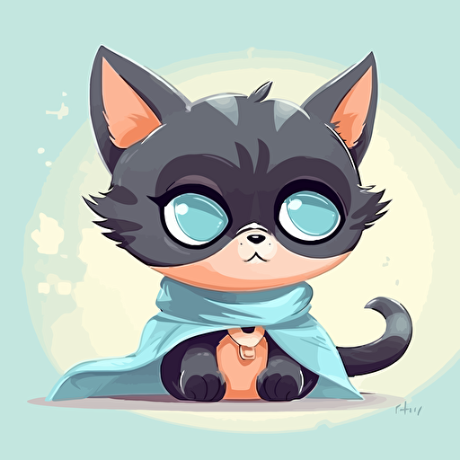 design, super cute baby pixar style kitten, vector