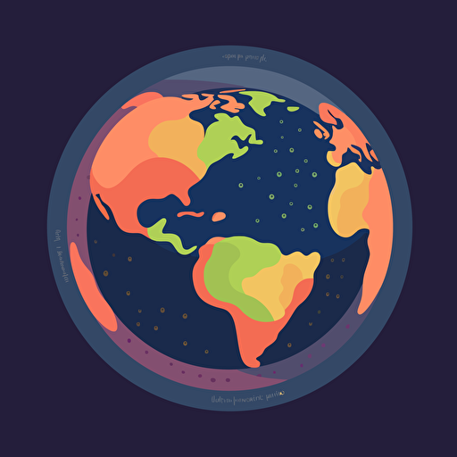 earth as a kurzgesagt vector