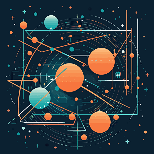 simple vector geometric cosmos inspired design