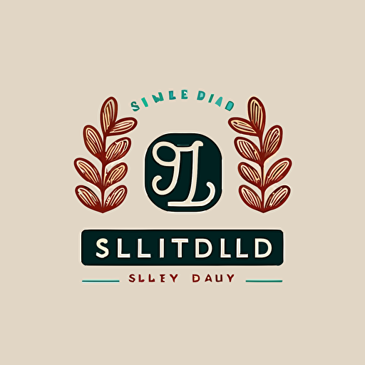 single logo design of letter 'DL STUDIO', FLAT 2d, vector, company logo, flat, clean, simplicity, embroidery sense