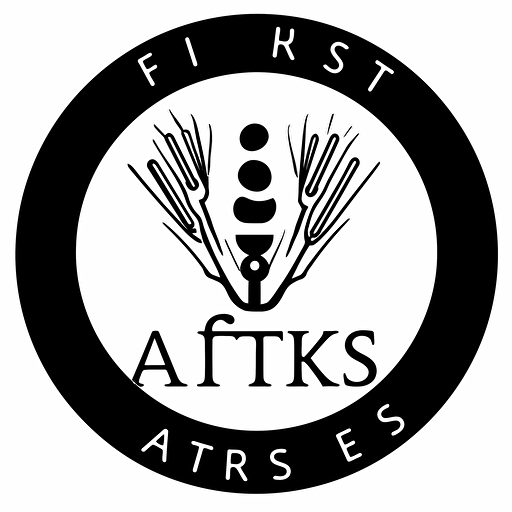 simple vector logo for artifakts, black and white