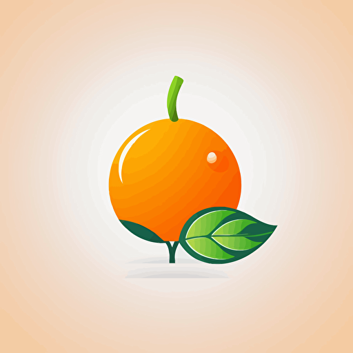 orange leaf logo, vector design