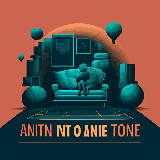 a vector art image depicting the concept of not living in a comfort zone