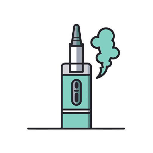 vector illustration of a vape, simple, 2d