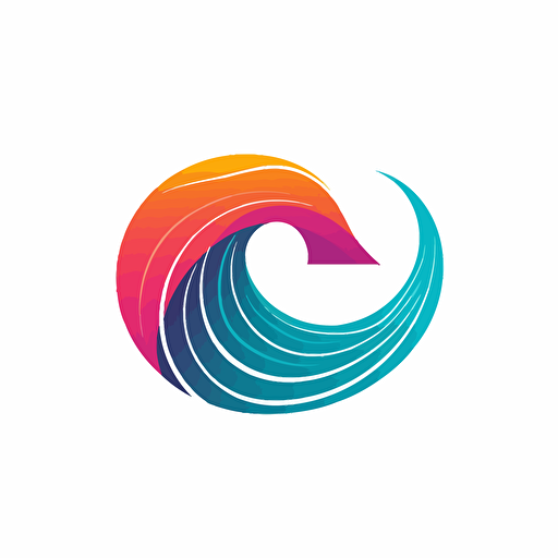 New minimalist logo for an art gallery Artistic Blend, waves of color, vectorial