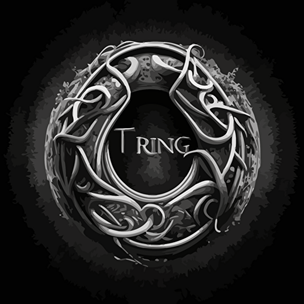 logo "The Ring", black and white, vector