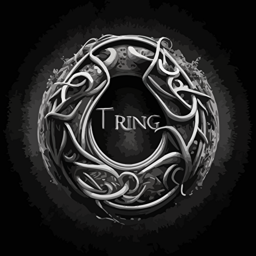 logo "The Ring", black and white, vector