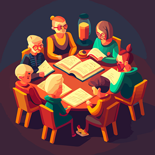 friends or family group in classes vector