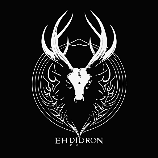 Logo for a new Zodiac sign named "Euphoreon" minimal. no text. Vector. Simple. black and white.