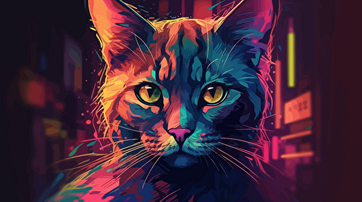 cat vectorize, Epic, creative, breathtaking, perfect, stylish, vibrant, concept art, art nouveau, anti-design, quantum spatialism, neo, 90s, maximalist, detailed, cluttered, lo-fi aesthetics style, 32k, high quality, highest resolution, unreal engine 5