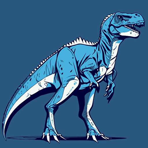 an orodromeus dinosaur done in a line drawing style, vectorized, blue shading