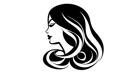 a vector logo for a princess, black on white, simple, vector,