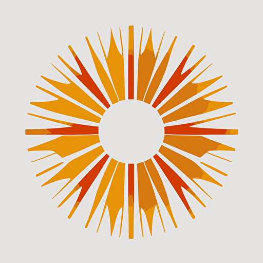the sun coming from above the sun logo, minimal art, vectorized