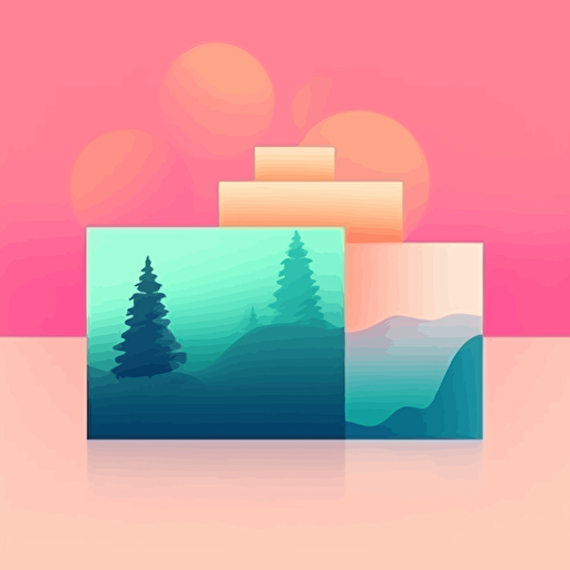 block pastel landscape gradient abstract modern miminalist gucci vector style