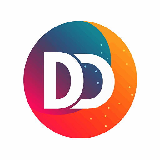 big letter D, +, logo design, a letter mark, a logo for a design studio, simple, vector, white background