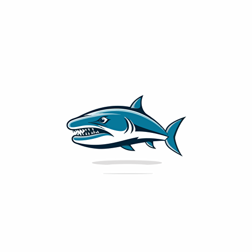 simple logo for car, shark, minimalism, vector, white bg