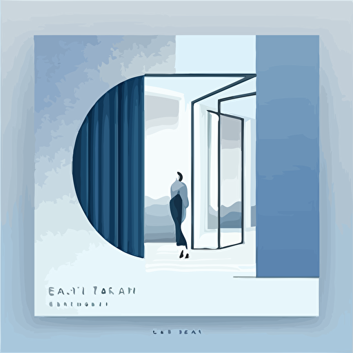 template for Instagram post blue and Grey, modern, minimalist, vector.