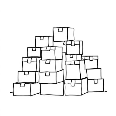 a pile of boxes
