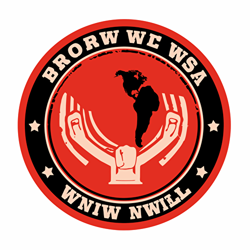 iww industrial workers of the world rust belt organization Vector style sticker logo id image only text:-1