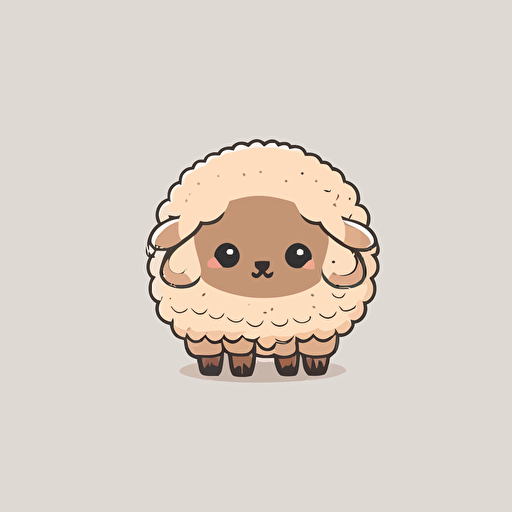 cute sheep kawaii style, vector, high resolution,white background, minimalistic, cute
