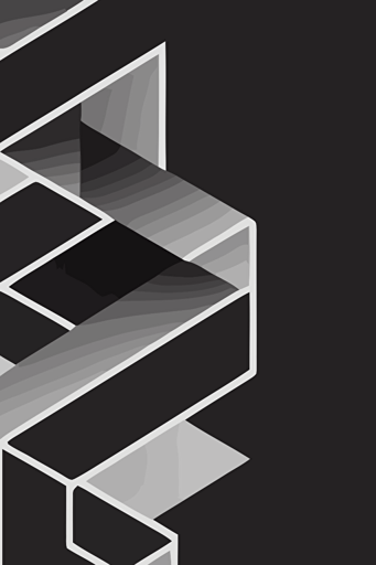 logo, Grey scale logo , vector , perspective , elaborations on the E glyph and the P glyph, infinite surface , MC Escher