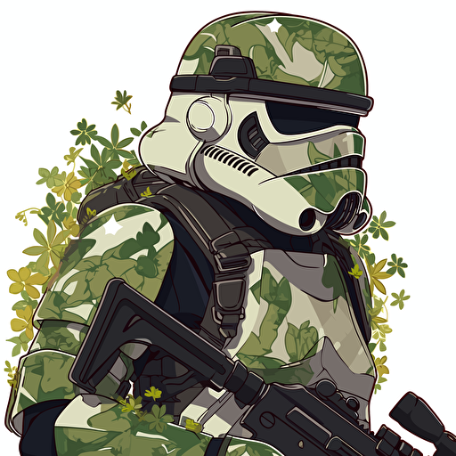 Tiled hemp trooper, flat, vector, no background