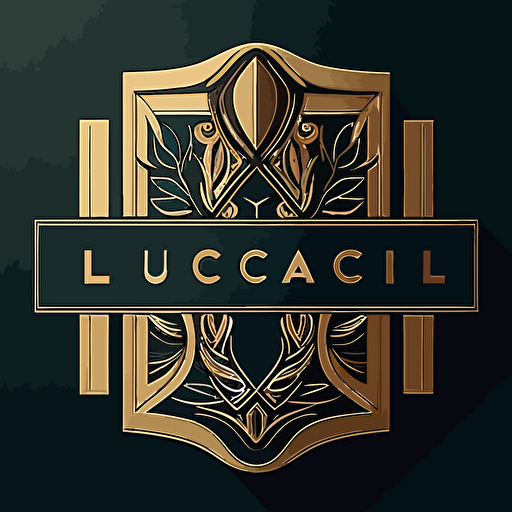 Lugaci logo luxury vector post modernism