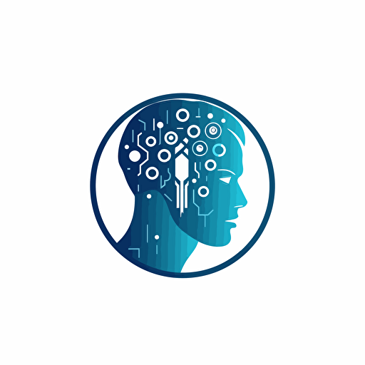 create a vector logo based on an AI news page that focuses on ai technology content