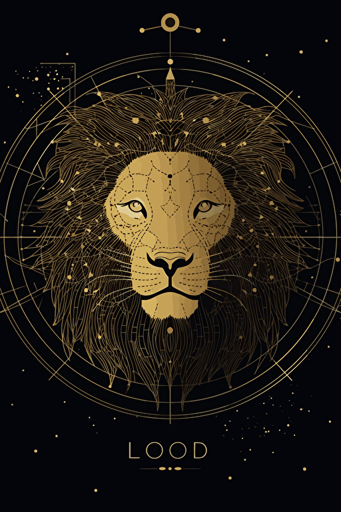 minimalist trendy art of Leo Zodiac sign, vector