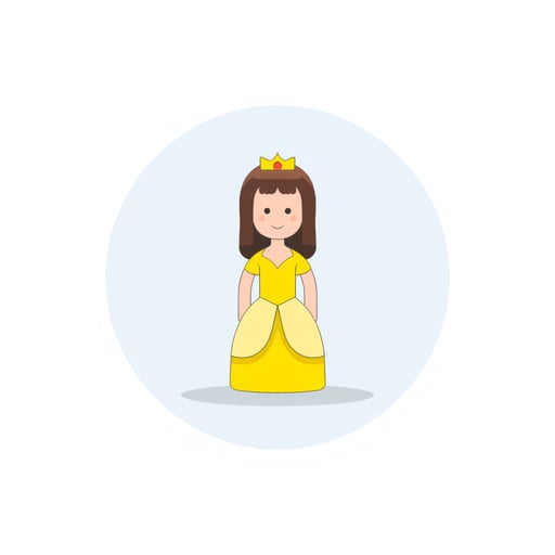 a princess standing in front 