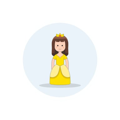 a princess standing in front 