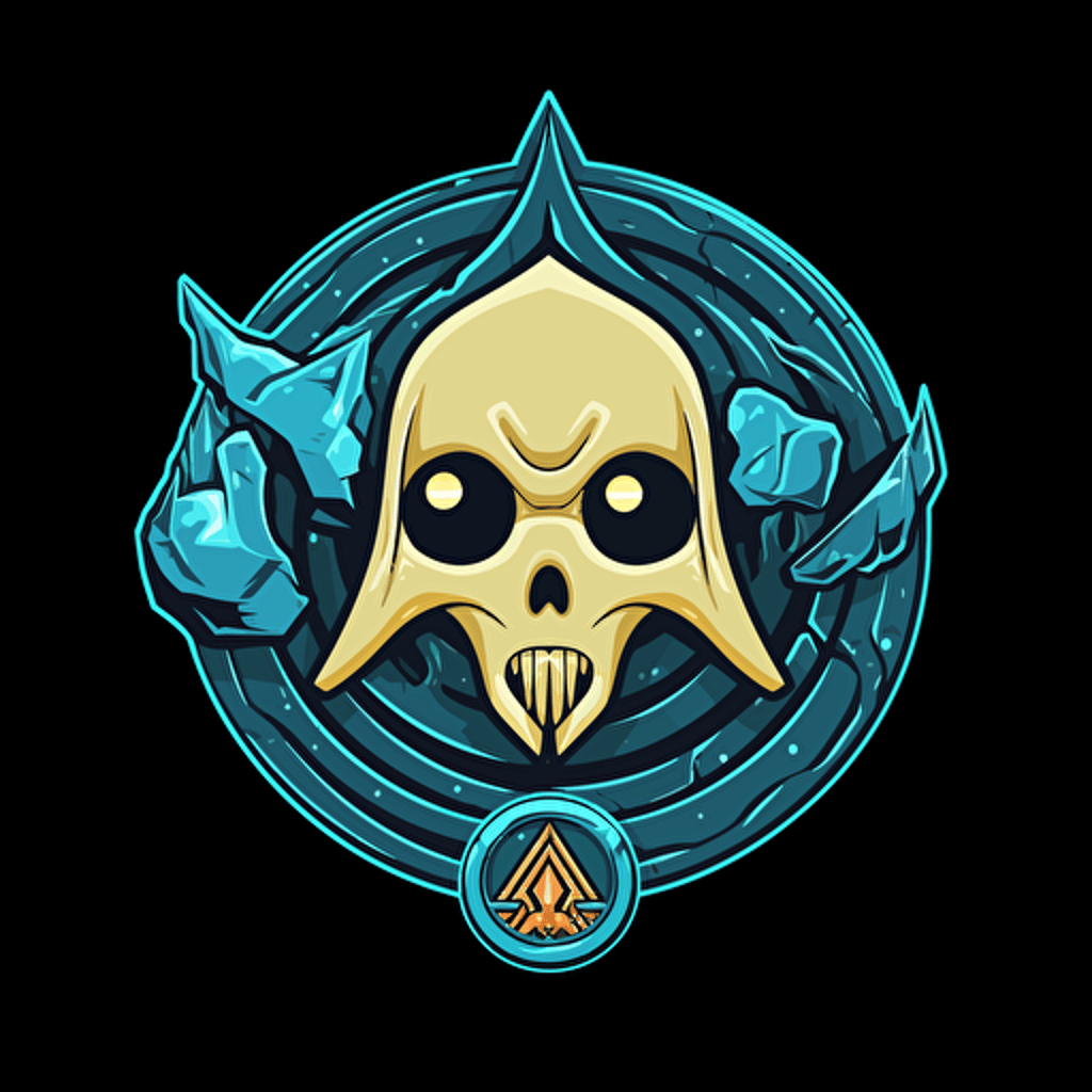 logo, vectorial style, djinn avatar, by adventure time