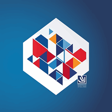 flat vector logo, award winning logo for university , acadian, acadie , geometric, academic, official