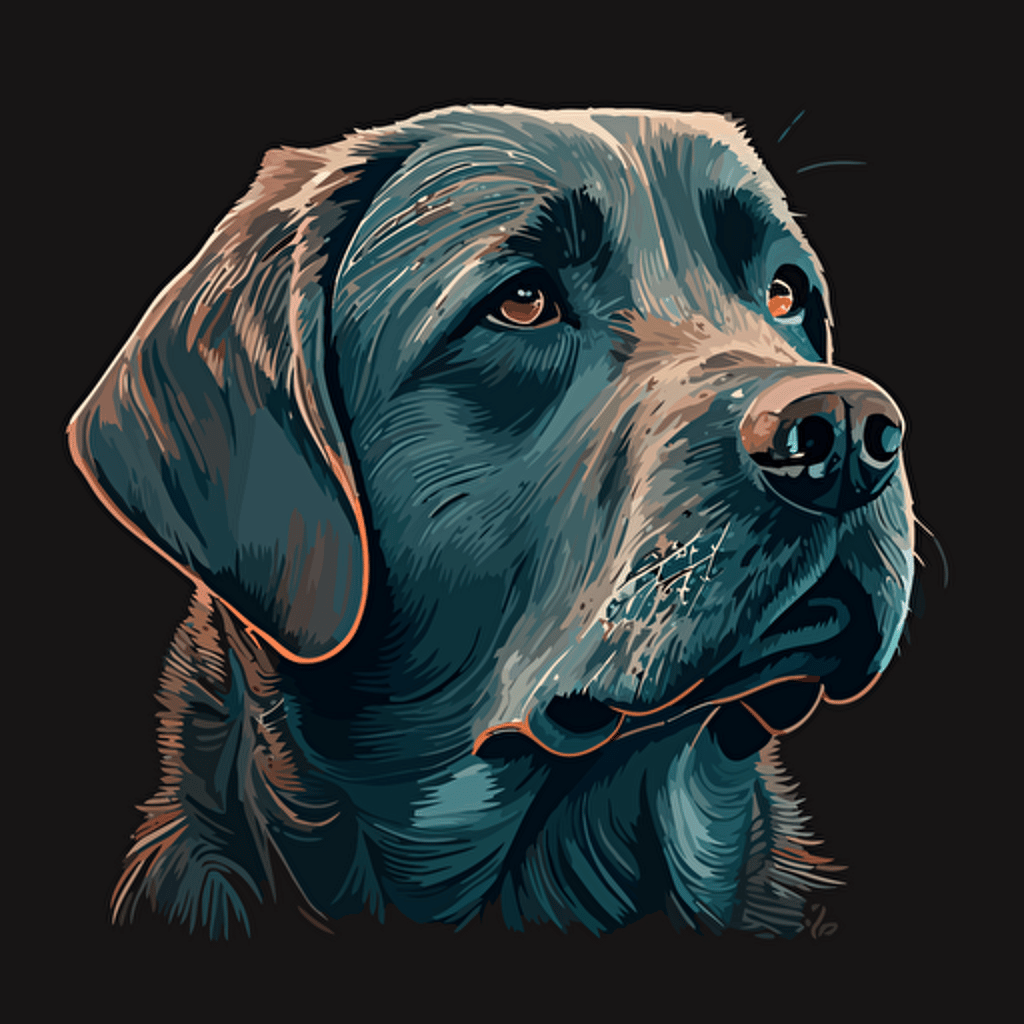 a labrador illustration, vector art, vector